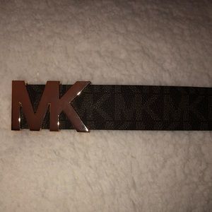 Michael Kors Signature Logo Belt Wide Brown